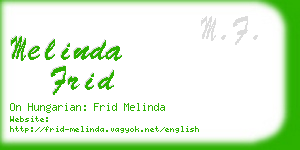 melinda frid business card